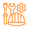 Helmet Icon Orange